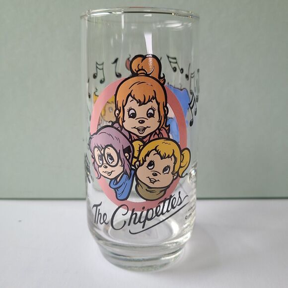 Vintage 1985 The Chipettes Drinking‎ Glass Chipmunks Karmon/Ross Excellent Cond. - Picture 1 of 5